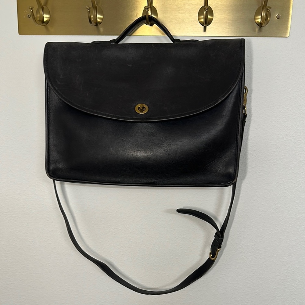 Coach vintage Black Leather Satchel